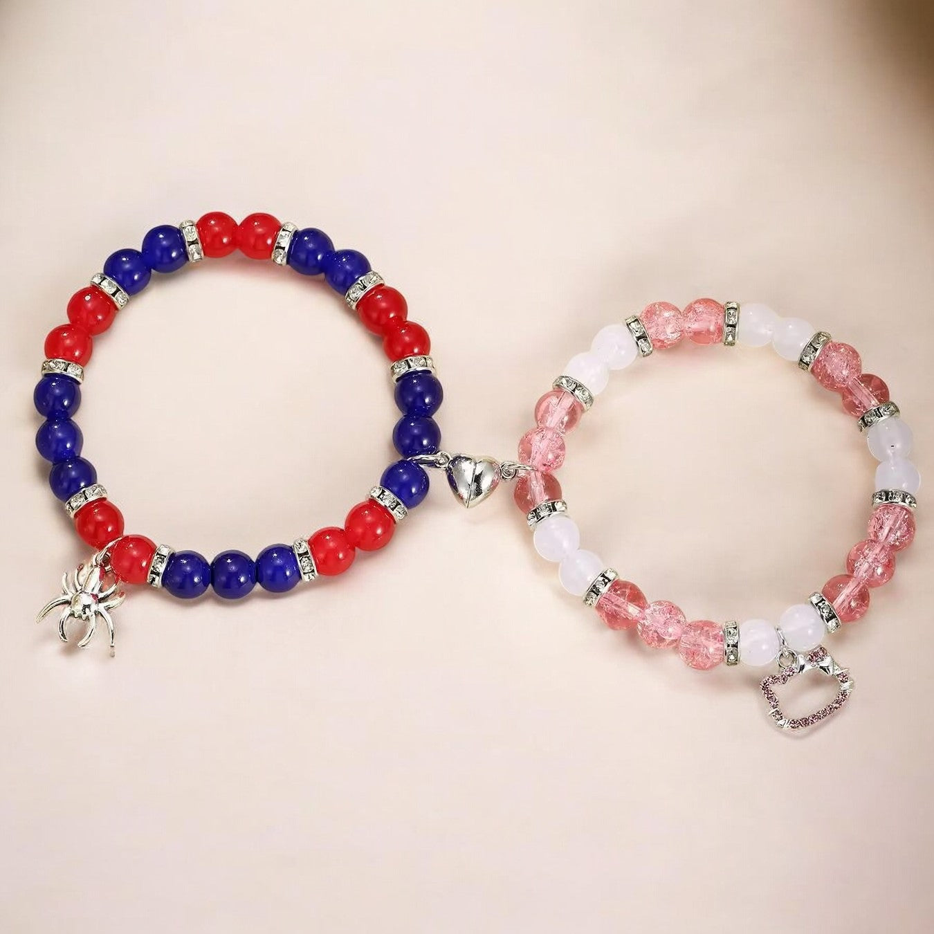 Hello Kitty x Spiderman Matching Bracelet Set